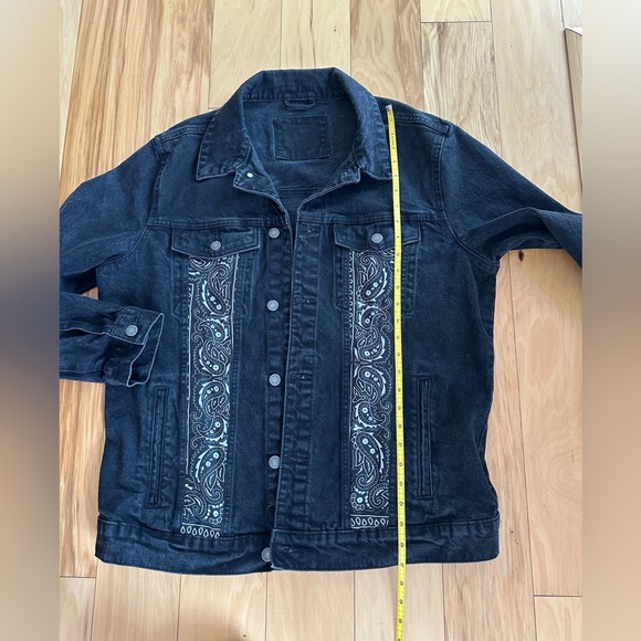 Paisley Design/ Black Denim DLMFO Jacket -unisex - Picture 8 of 10